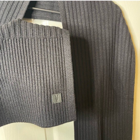 New women’s ALLSAINTS Black Rib Mix Knit Wool Blend
Scarf Wrap - Picture 9 of 9